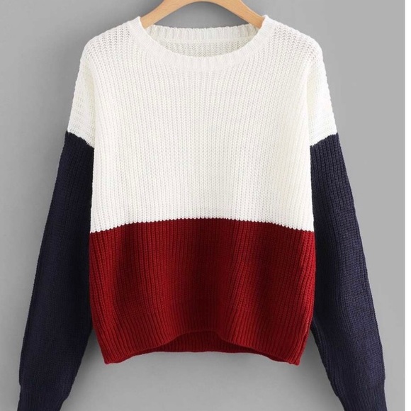 Shein Block Sweater NEW - Picture 1 of 5